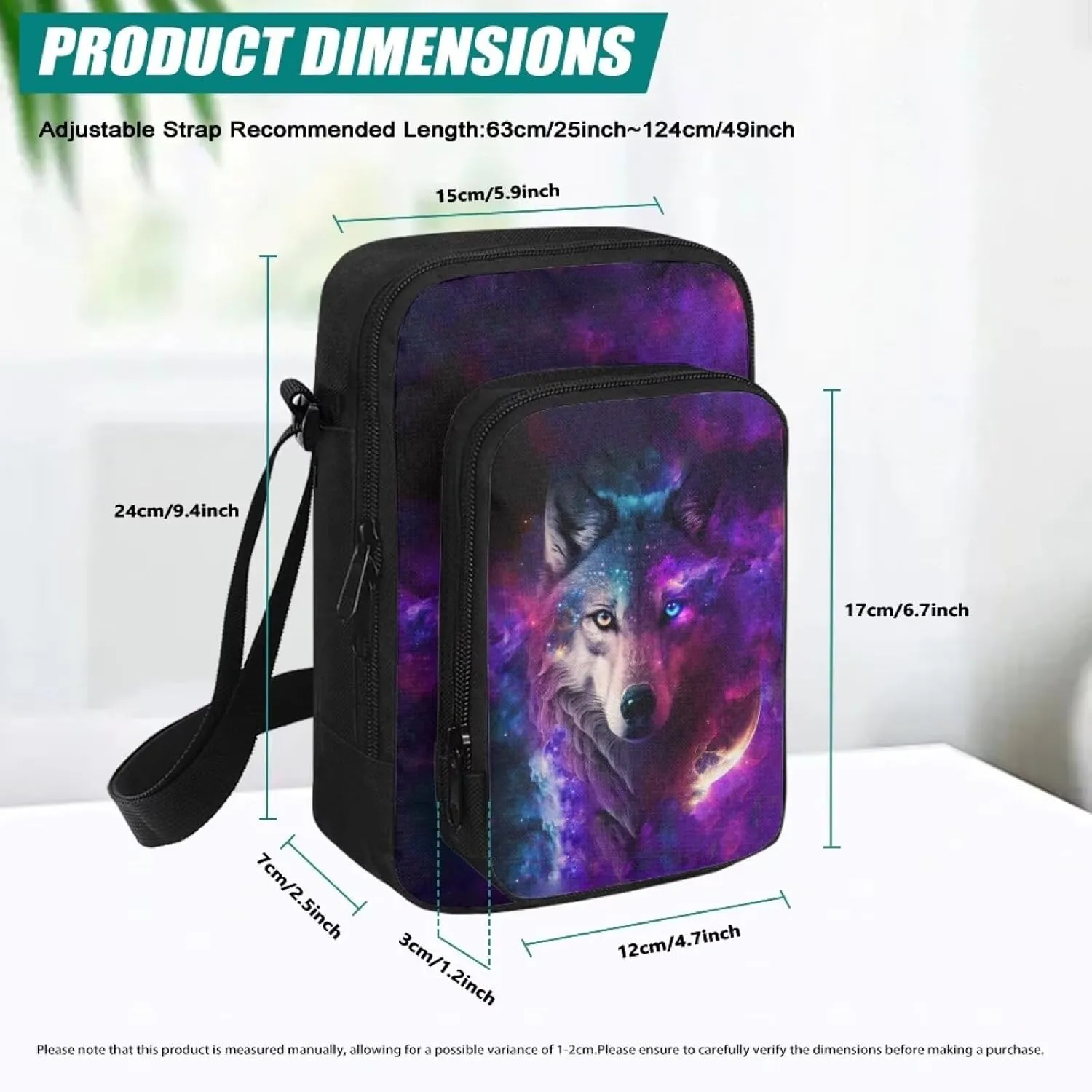 Uourmeti Crossbody Purse Bags for Women Travel Shoulder Bag Small Messenger Bag