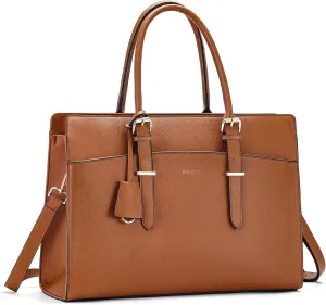 VASCHY Laptop Bag for Women, Vegan Leather 15.6 Inch Computer Large Work Tote Purse Business Briefcase Handbag Shoulder Bag