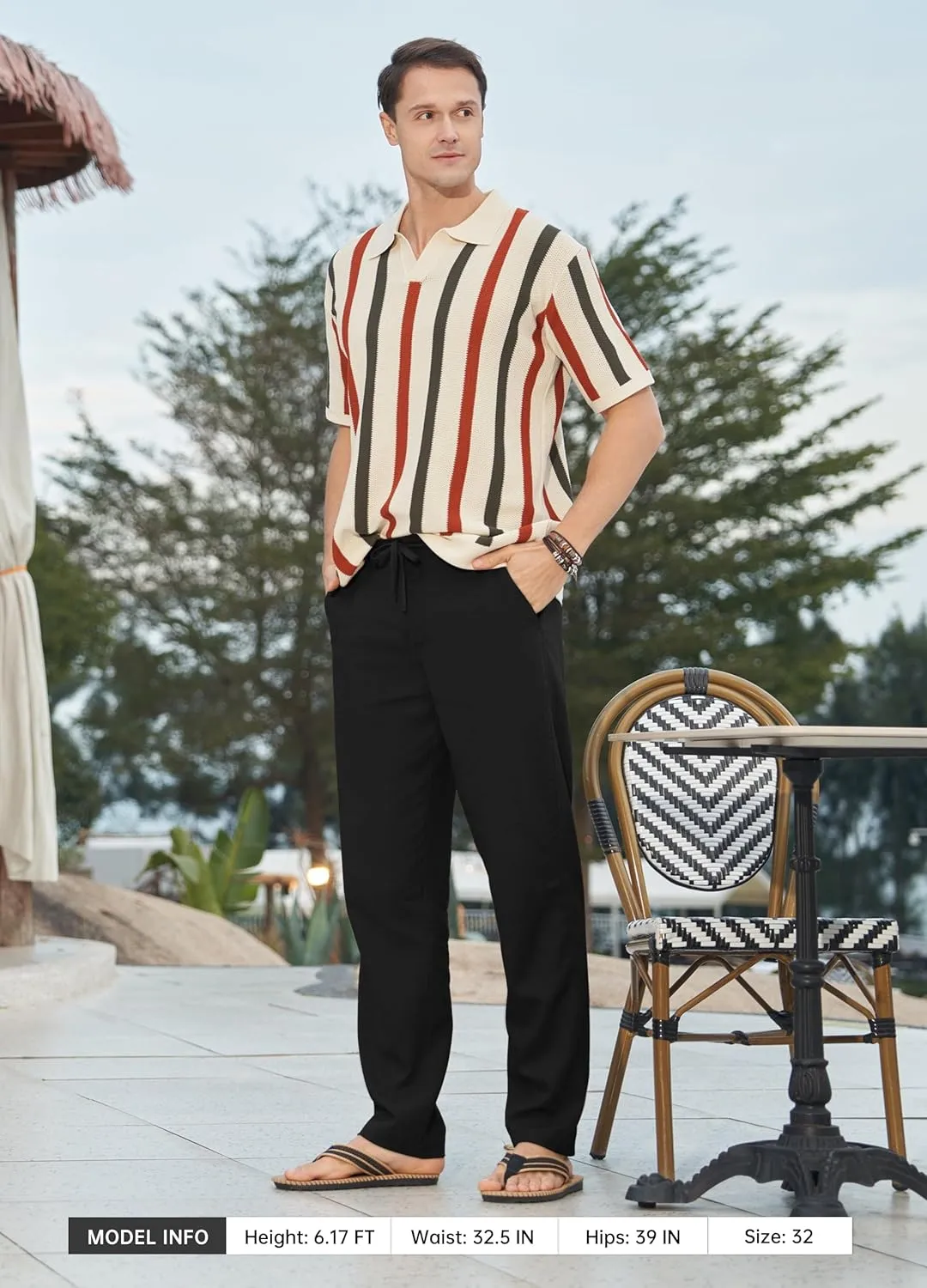 Willit Men's Linen Pants Casual Linen Dress Pants Drawstring Beach Summer Lightweight Trousers 29" 30" 32"