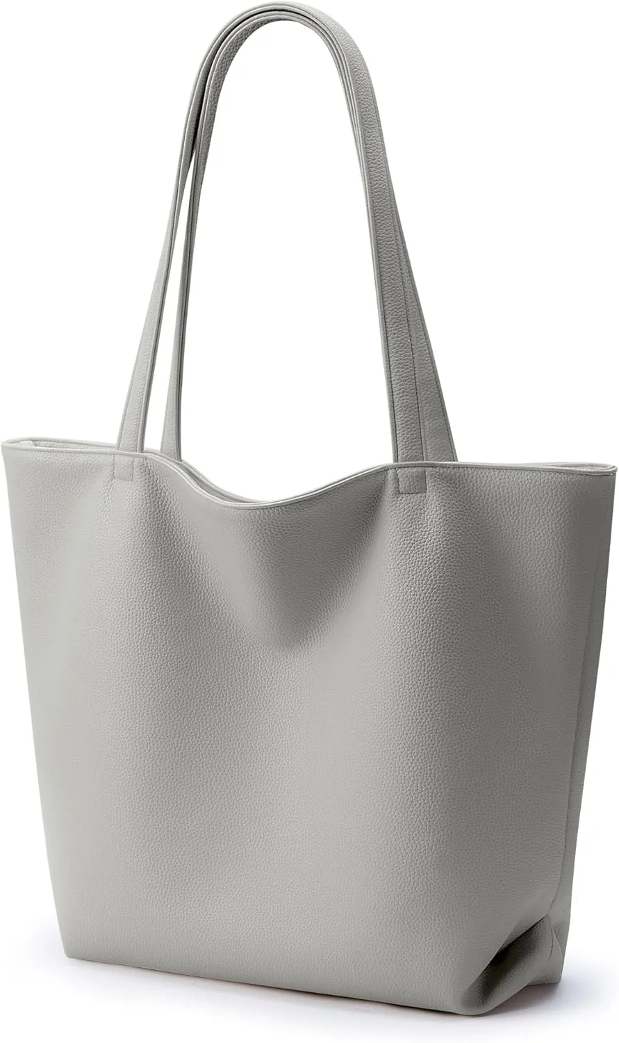 WLLWOO WLLWOO Soft PU Leather Tote Bag for Women Large Casual Hobo Handbags with Zipper Shoulder Work Bag Travel Purse