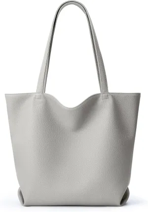 WLLWOO WLLWOO Soft PU Leather Tote Bag for Women Large Casual Hobo Handbags with Zipper Shoulder Work Bag Travel Purse
