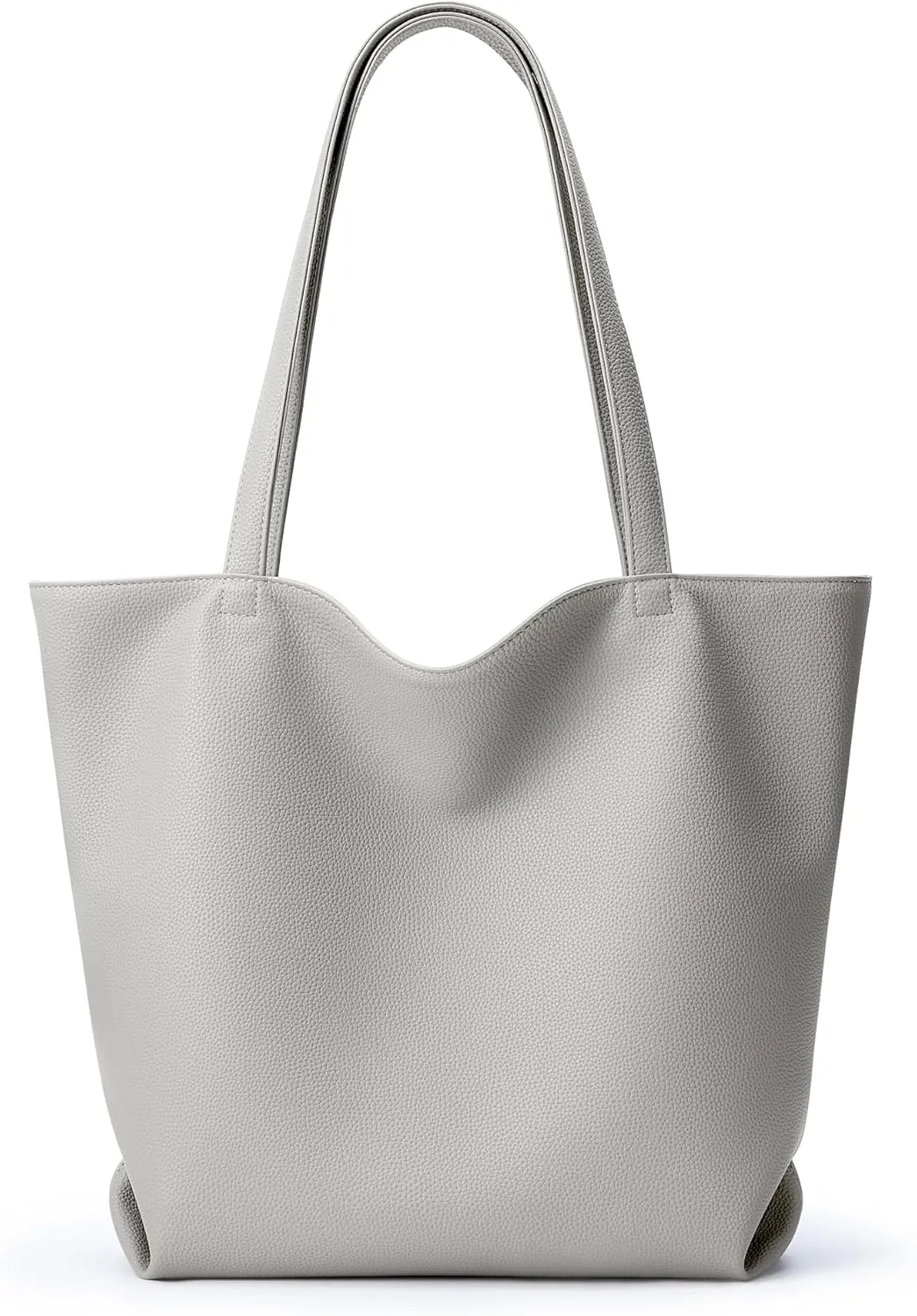 WLLWOO WLLWOO Soft PU Leather Tote Bag for Women Large Casual Hobo Handbags with Zipper Shoulder Work Bag Travel Purse