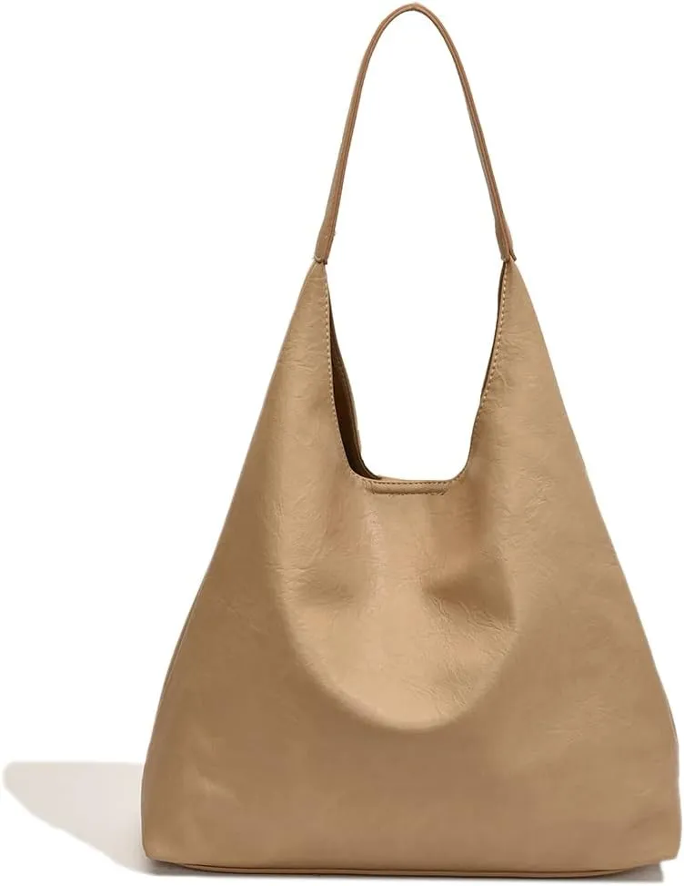 Women Fashion Shoulder Bag PU Leather Leisure Tote Handbag Large Capacity Vintage Tote Handbag Daily Bag with Purs