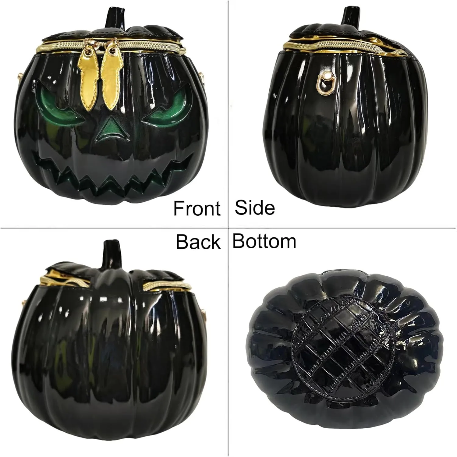 Women Pumpkin Shaped Crossbody Shoulder Bag Unique Weird PVC Handbag Novelty Halloween Pumpkin Purse