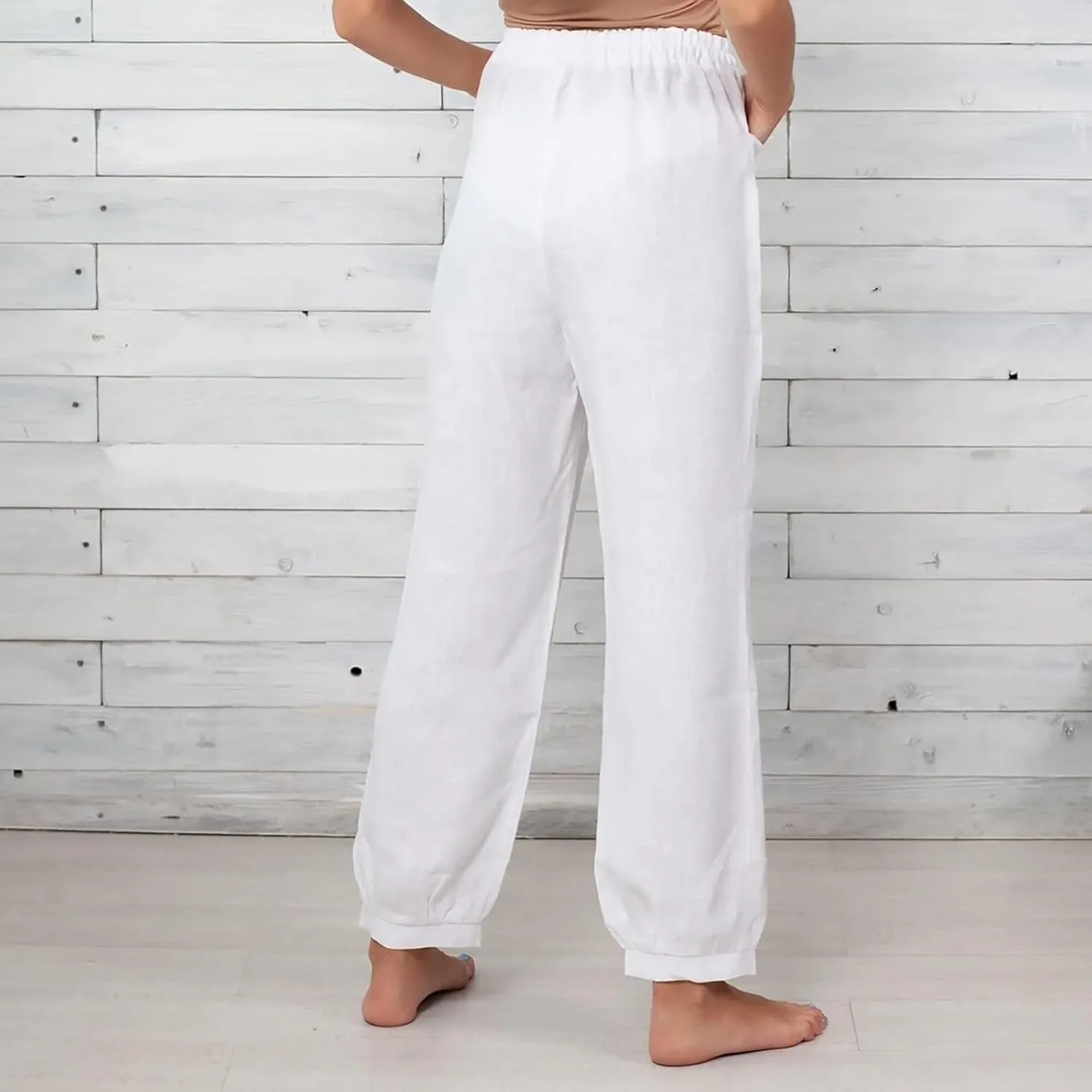 Womens Bootcut Dress Pants Womens Summer Drawstring Drawstring Waist Wide Leg Palazzo Beach Pants Loose Fit with Pockets