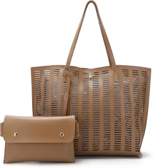 Women's Faux PU Leather Tote Shoulder Purses Bag for women, Big Capacity Tassel Handbag