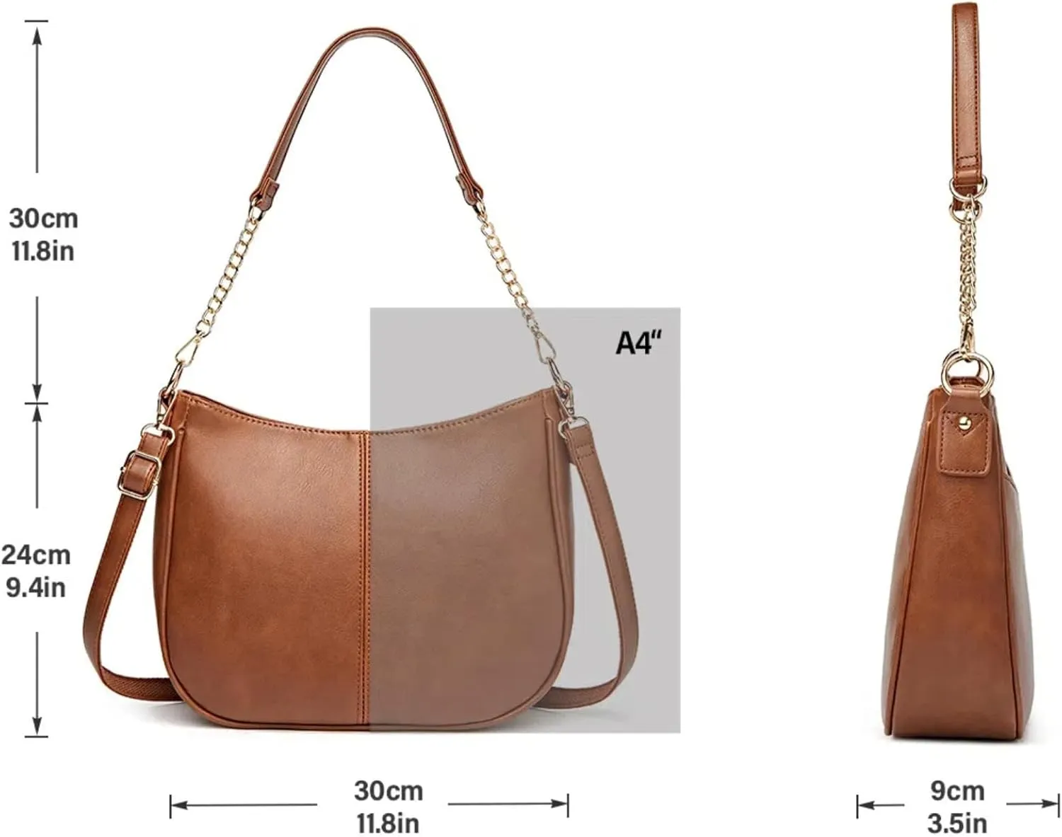 Women's handbag AAAA  PU leather shoulder Handbags Large capacity handbag wrinkle resistant modern fashion…