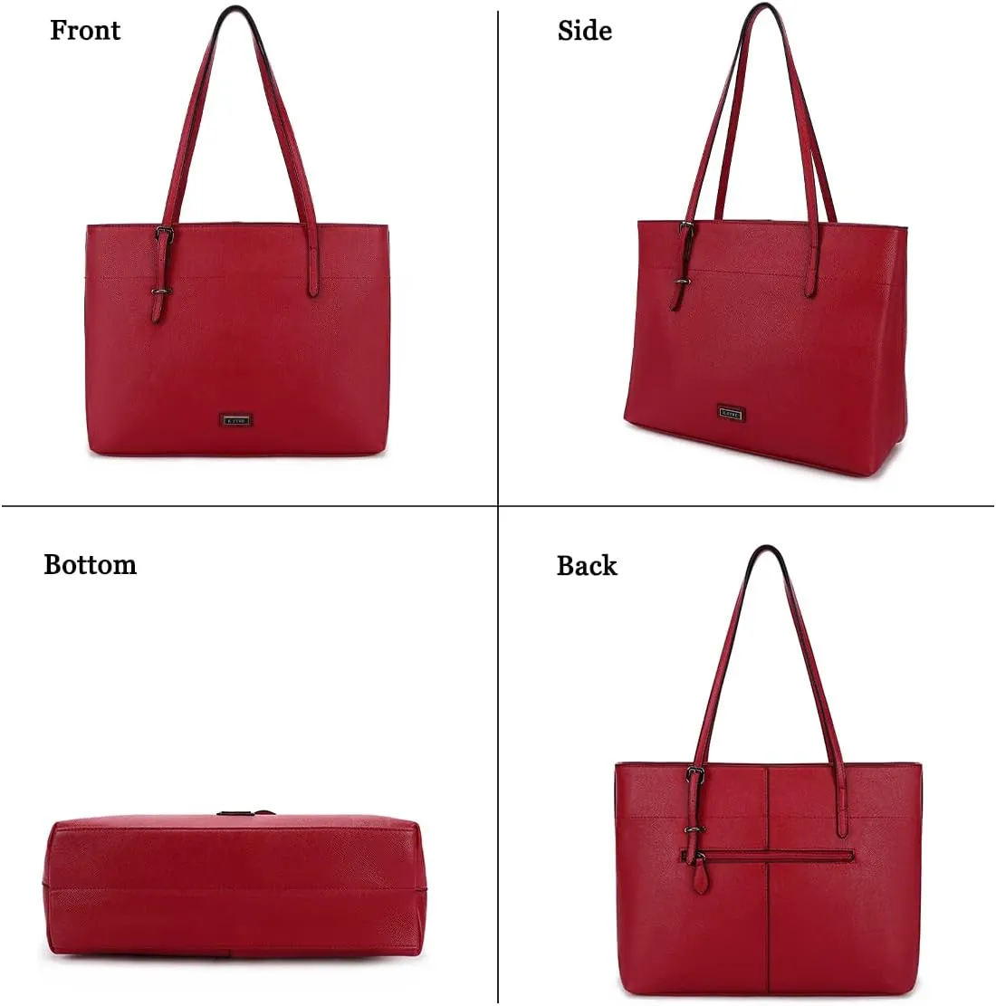 Women's Soft Faux Leather Tote Bag Purse Handbags Wallet Tote Shoulder Bag Purse Large Capacity