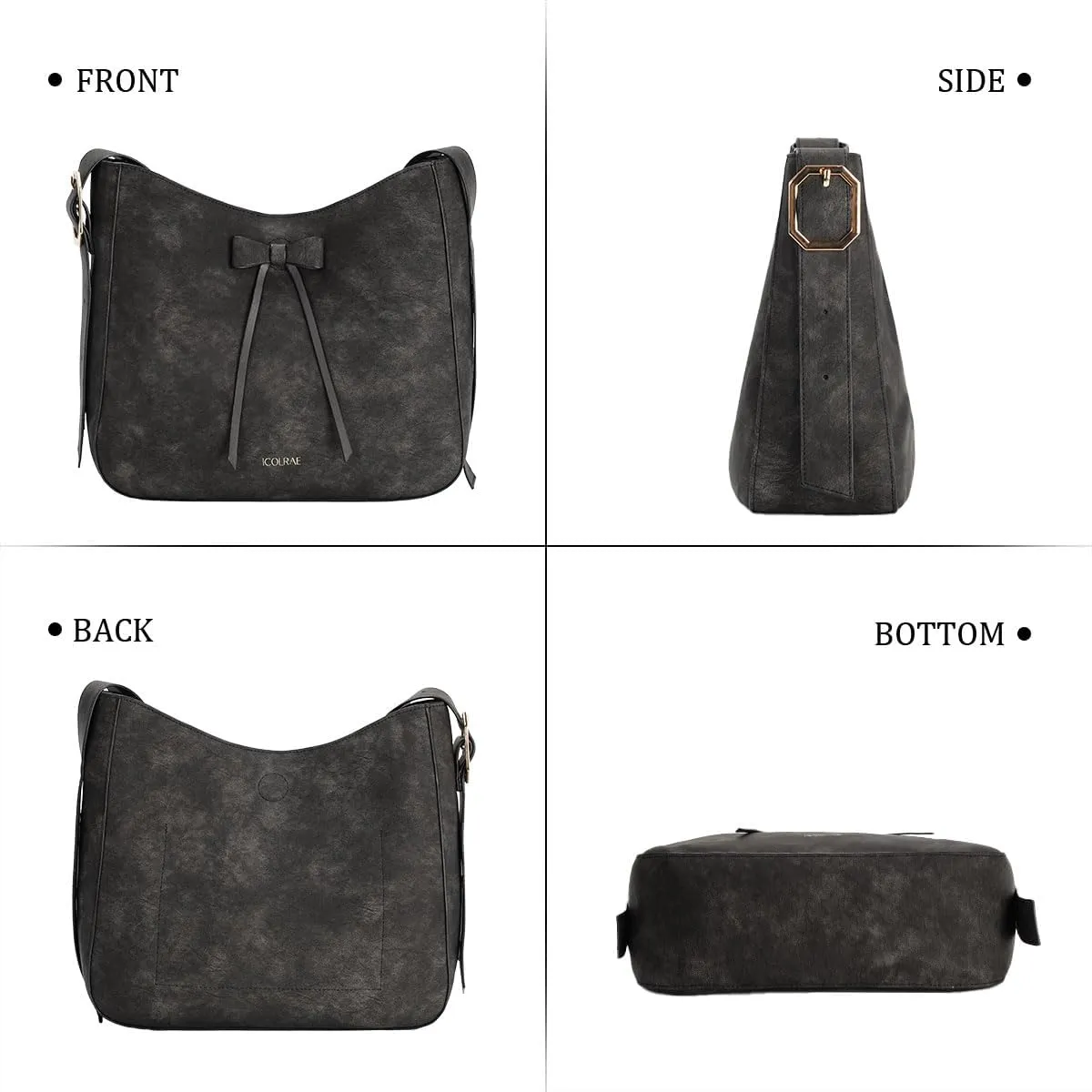 Womens Tote Bag With Bowknot Decoration For Women Faux Leather Shoulder Bag Work Large Casual Handbag