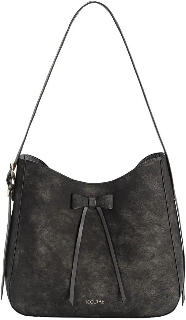 Womens Tote Bag With Bowknot Decoration For Women Faux Leather Shoulder Bag Work Large Casual Handbag