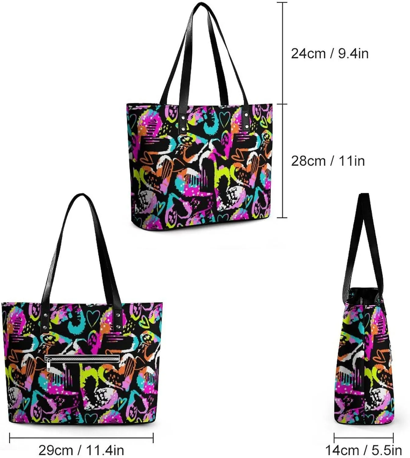 Women's Waterproof Shoulder Commuter Bag Large Work Tote Bag Handbag