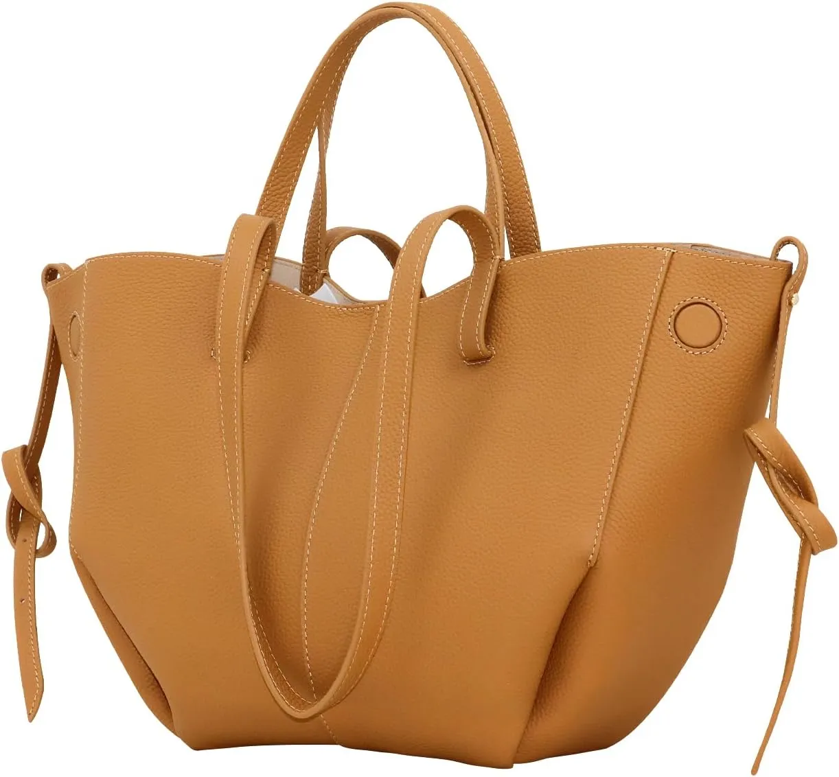 Work Bag Faux Leather Tote Bag for Women Trendy Handbag Purse Fall Shoulder Bag with Magnetic Closure