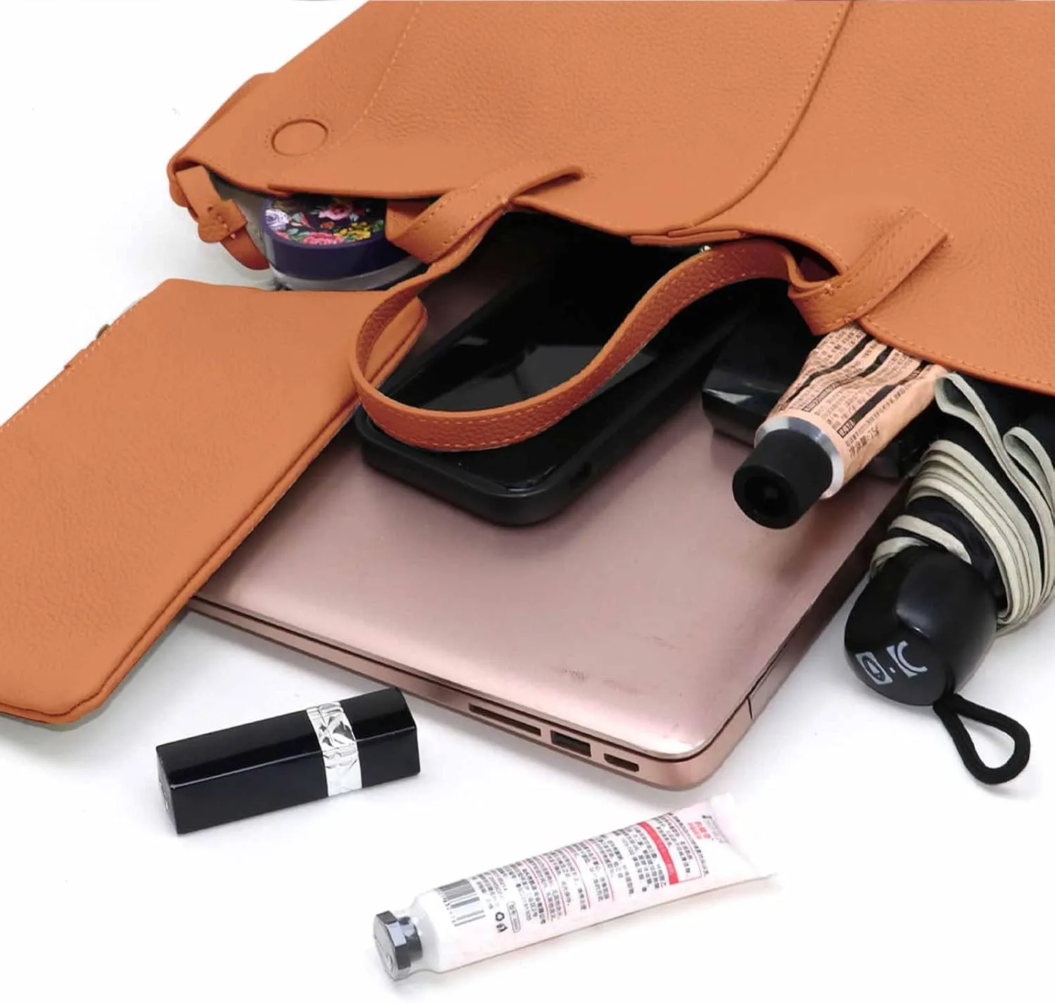 Work Bag Faux Leather Tote Bag for Women Trendy Handbag Purse Fall Shoulder Bag with Magnetic Closure