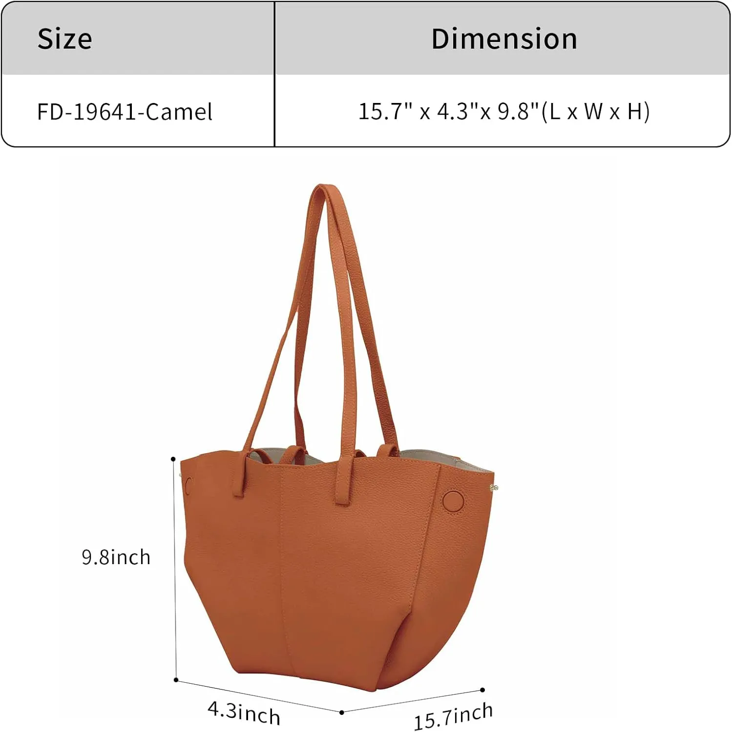 Work Bag Faux Leather Tote Bag for Women Trendy Handbag Purse Fall Shoulder Bag with Magnetic Closure