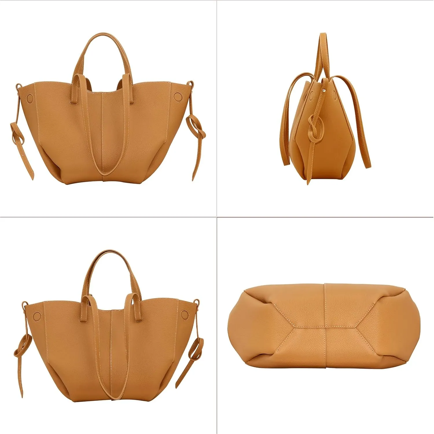 Work Bag Faux Leather Tote Bag for Women Trendy Handbag Purse Fall Shoulder Bag with Magnetic Closure