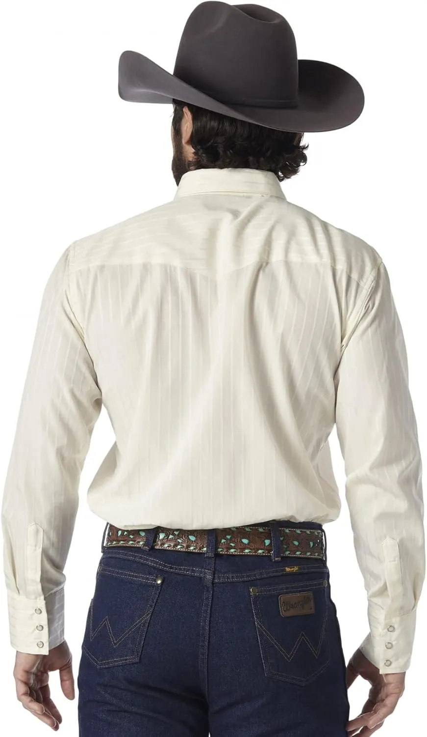 Wrangler Men's Sport Western Two Pocket Long Sleeve Snap Button Down Shirts