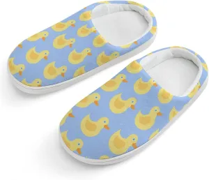 Yellow Rubber Duck Boys And Girls Home Printed Cotton Slippers Non-slip Soft And Warm 28-29