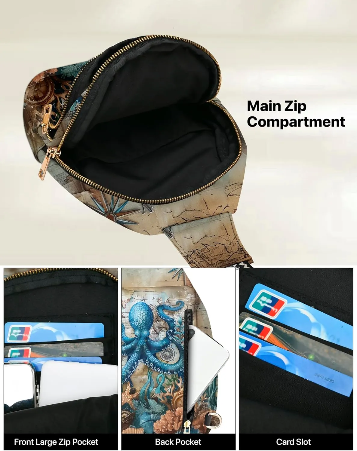 Yrebyou Small Sling Bag for Women Leather Sling Crossbody Bags Travel Chest Daypack Adjustable for Casual Outdoor