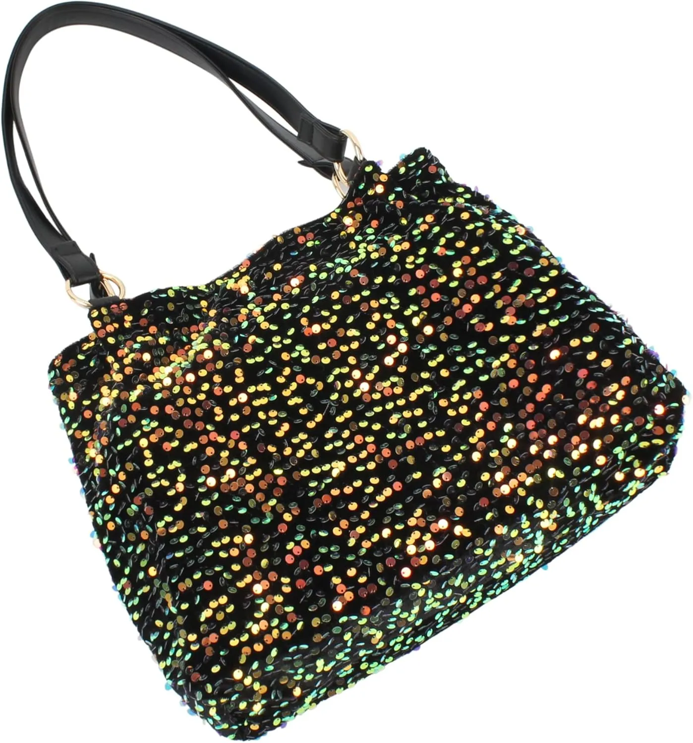 ZLM BAG US Women's Glitter Sequins Shoulder Tote Big Capacity Shimmer Shopping Bag Sparkling Handbag Purse